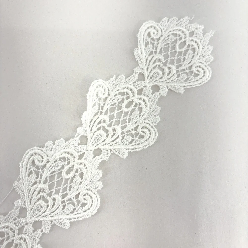 Ivory Venice Lace Trim Scallop Floral Embroidered Guipure Sew Craft  Bridal 15yd